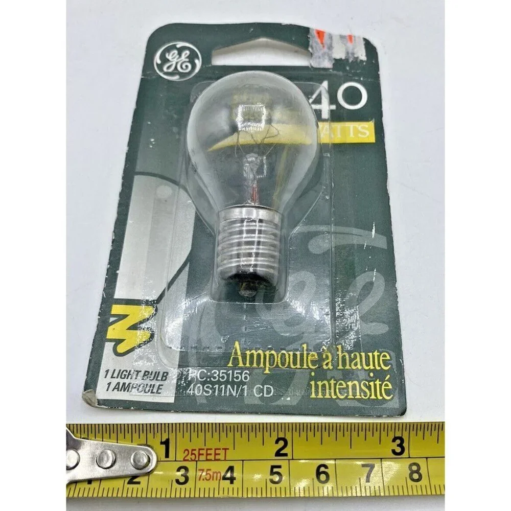 New GE Lighting High Intensity Light Bulb Clear 40 Watt 120 V 35156 Made In USA